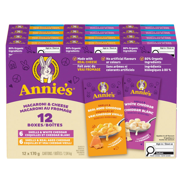 Annie's, Macaroni and Cheese Variety pack, 12 × 170 g P6