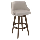 Amisco Nolan Brown Frame with Beige Seat Counter Stool