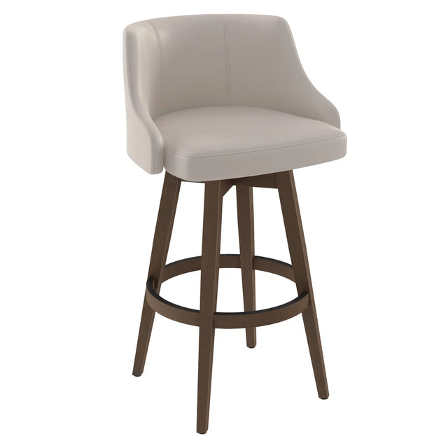 Amisco Nolan Brown Frame with Beige Seat Counter Stool F2