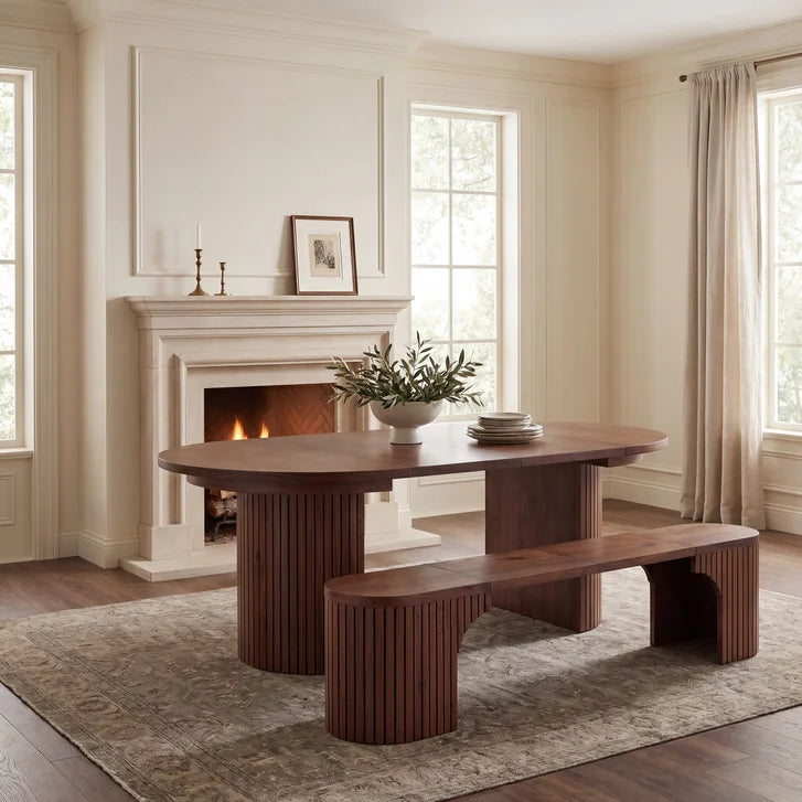 Round Transformer Table with Bench