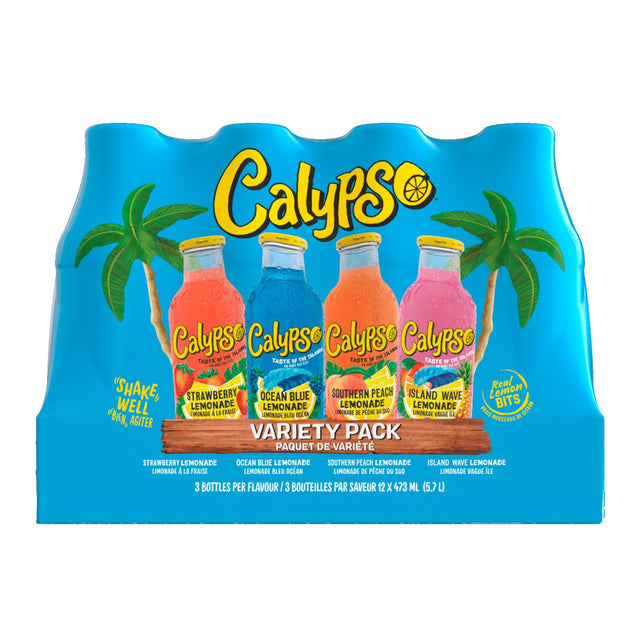 Calypso Lemonade Variety Pack, 473 mL, 12-pack Y6