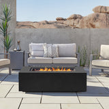 Real Flame Aegean Steel 50 in. Rectangle Fireplace