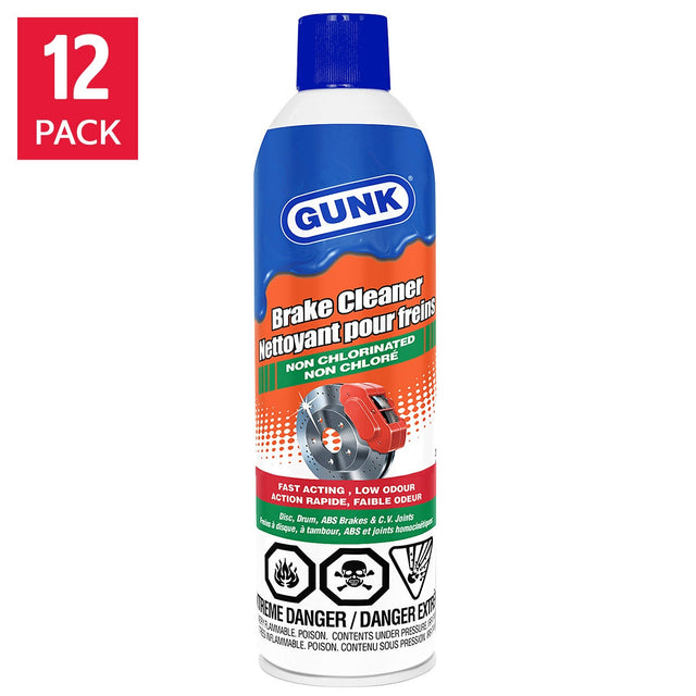 Gunk Brake Cleaner Non Chlorinated, 12-pack M3