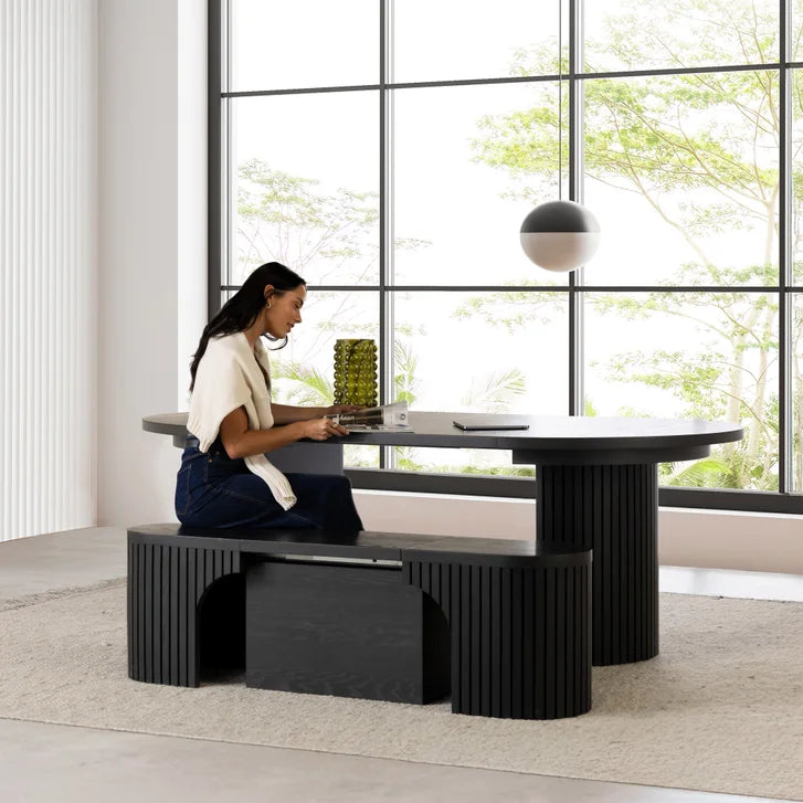 Round Transformer Table with Bench