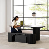 Round Transformer Table with Bench