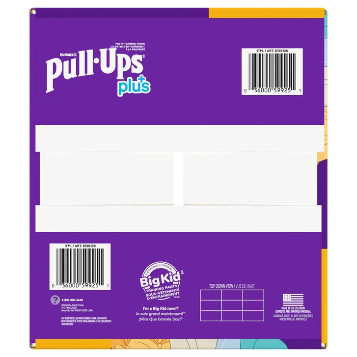 Huggies Pull-Ups Plus Training Pants Girl, 2T to 6T