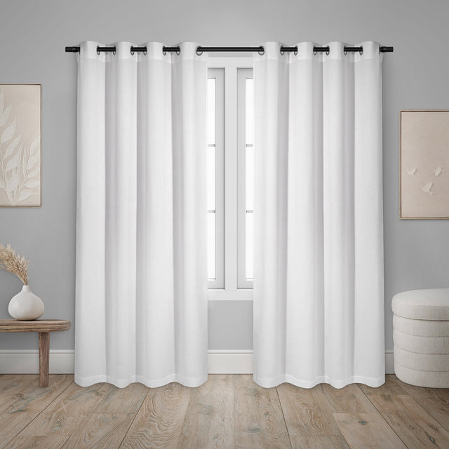 Safdie & Co. Heathered Light Filtering Curtain Panel, 2-panel D3
