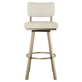 Amisco Alek Swivel Counter Stool, Beige and Gold