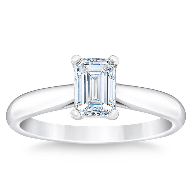 1.02 ct Emerald Cut, Clarity VVS2, Colour I, Diamond Solitaire Ring V7