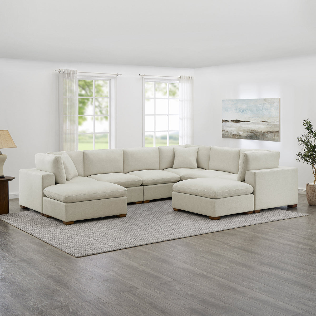 Thomasville Lowell 8-piece Fabric Modular Sectional