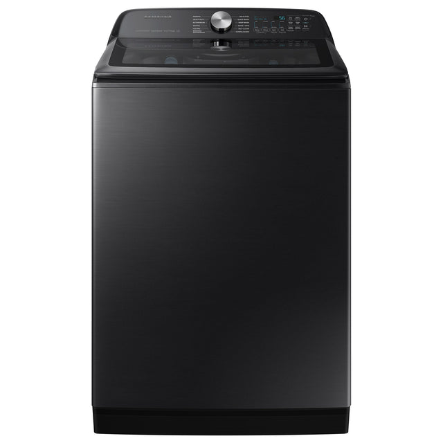 Samsung 27.5 in. 6.0 cu. ft. Black Stainless Steel Top Load Washer with SuperSpeed and EasyAccess Drum A8