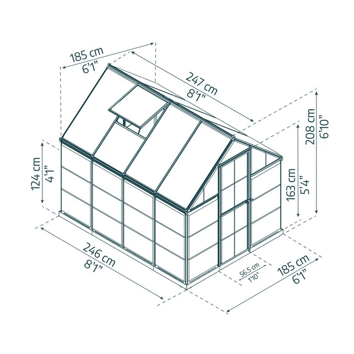 Canopia by Palram 6 ft. x 8 ft. Hybrid Greenhouse