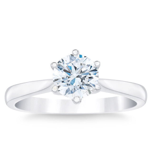 Round Brilliant Diamond Solitaire Ring (1.00 ct) I1