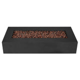 Real Flame Aegean Steel 70 in. Rectangle Fireplace