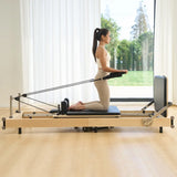 Hisooth SpaceSaver Foldable Pilates Reformer 60cm Maple Frame