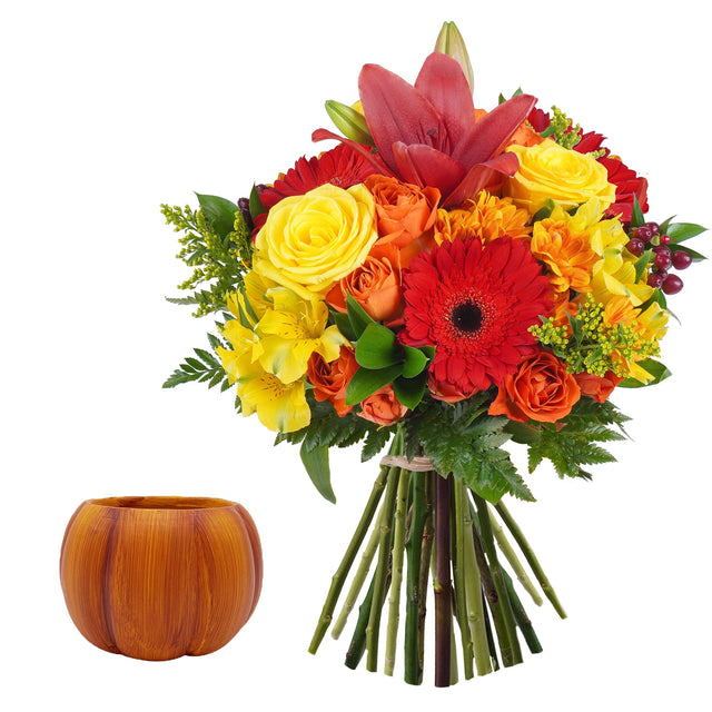Pumpkin Spice Bouquet With Vase Y4