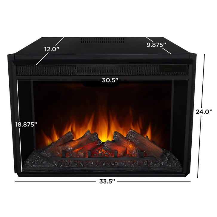 Real Flame Centennial Grand Electric Fireplace, Black