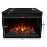 Real Flame Centennial Grand Electric Fireplace, Black