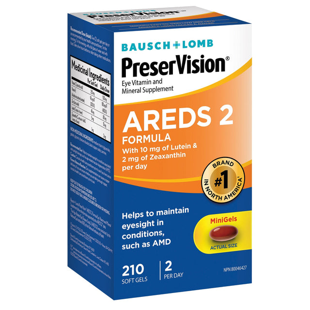 PreserVision Eye Vitamin and Mineral Supplement AREDS2, 210 Softgels H4