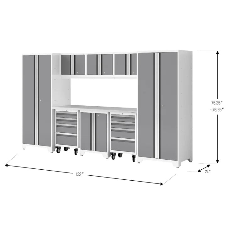NewAge Products Bold XL Series 9-Piece Garage Cabinetry Set