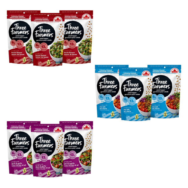 Three Farmers Crunchy Lentil Topper, 9 × 140 g E4