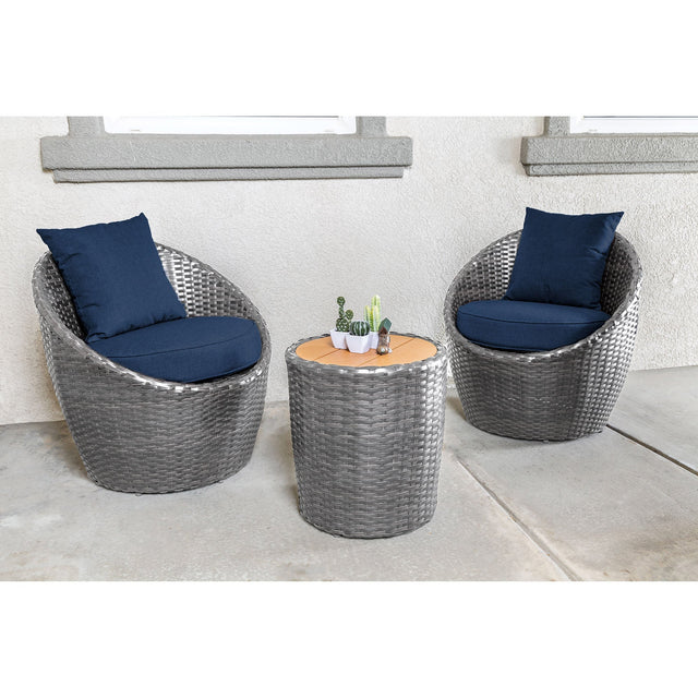 Allspace 3-piece Patio Conversation Set F8