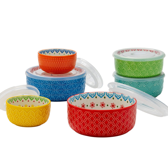 Signature Housewares Morocco Bowls with Lids, 6-piece E0