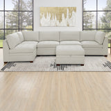 Thomasville Tisdale Tufted 6-piece Fabric Sectional with Storage Ottoman
