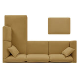 Thomasville Walsen 3-piece Fabric Sectional with Storage Ottoman