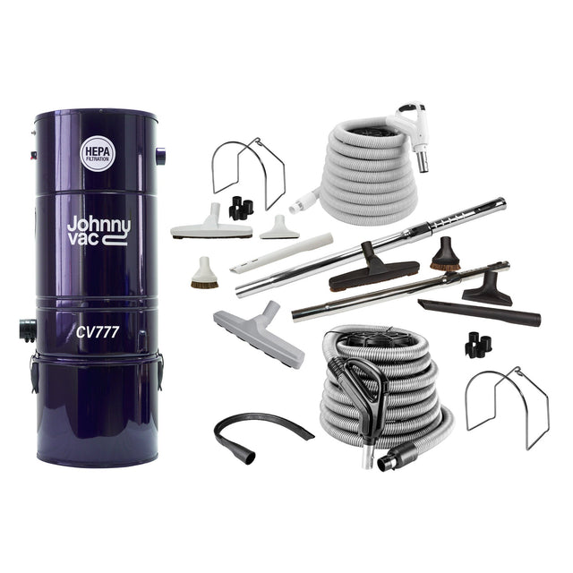 Johnny Vac - Central Vacuum Kit 700 Airwatts with 2 Complete Sets of Accessories G5