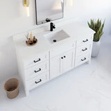 VanGo Willow Vanity in White with Quartz Countertop