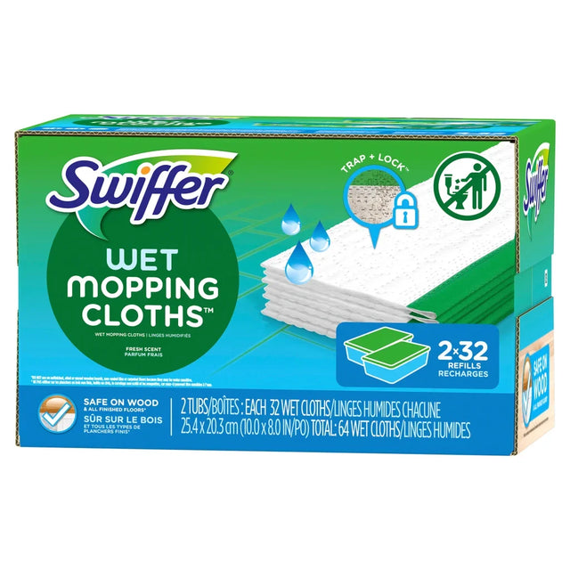 Swiffer Sweeper Wet Mopping Cloths, 64 count M6