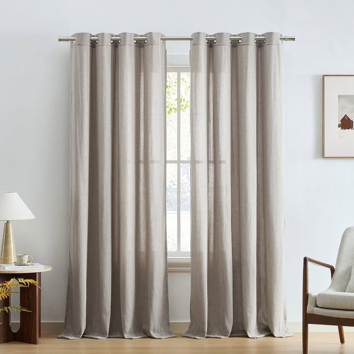 Bon Luxe Hogan Collection Light Filtering Curtain Panel, 2-panel