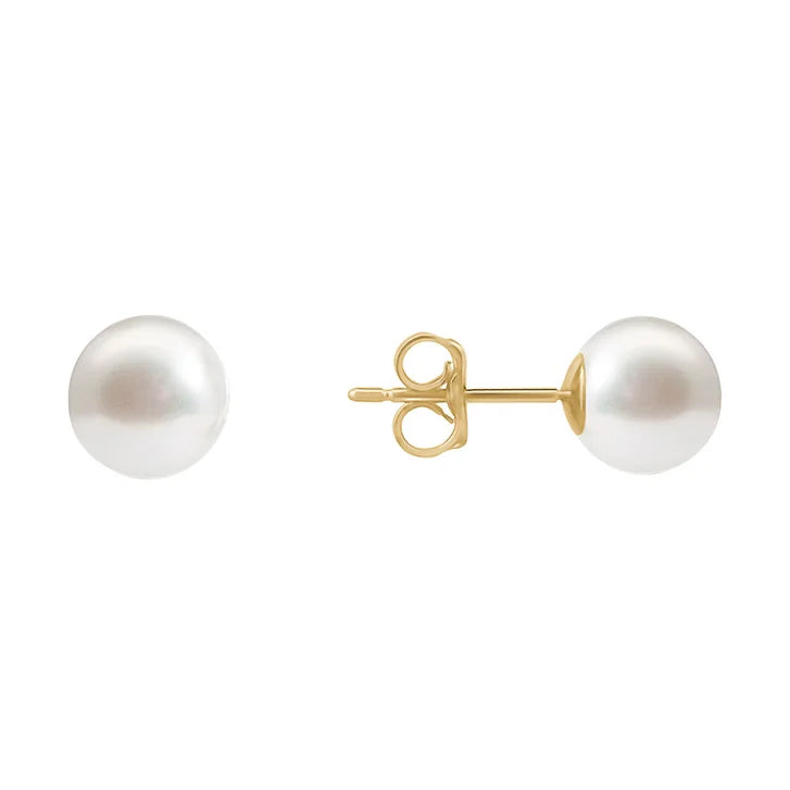 7.5 – 8 mm Cultured Akoya Pearl Earrings