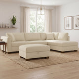 Thomasville Walsen 3-piece Fabric Sectional with Storage Ottoman