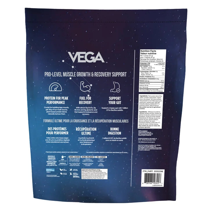 Vega Protein + Recovery, Creamy Vanilla, 2.7 kg