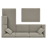 Thomasville Walsen 3-piece Fabric Sectional with Storage Ottoman