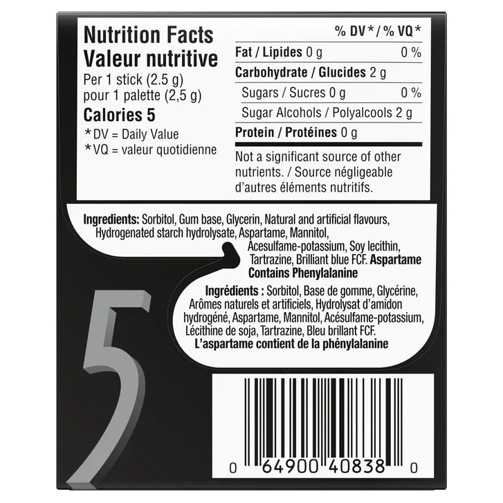 5 - Peppermint Gum, 10 × 15 pieces