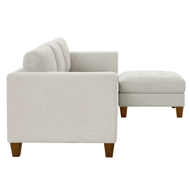 Thomasville Fabric Sofa with Ottoman