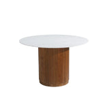 Troy Solid Quartz Round Dining Table