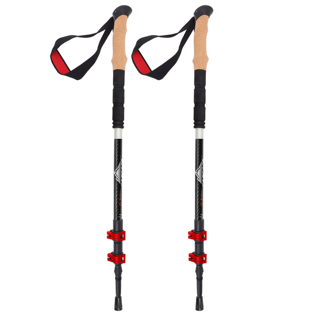 Cascade Mountain Tech 3K Carbon Fiber Trekking Poles X8