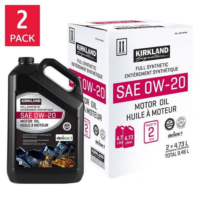 Kirkland Signature 0W20 Full Synthetic Motor Oil, 2-pack G5