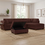 Thomasville Walsen 3-piece Fabric Sectional with Storage Ottoman