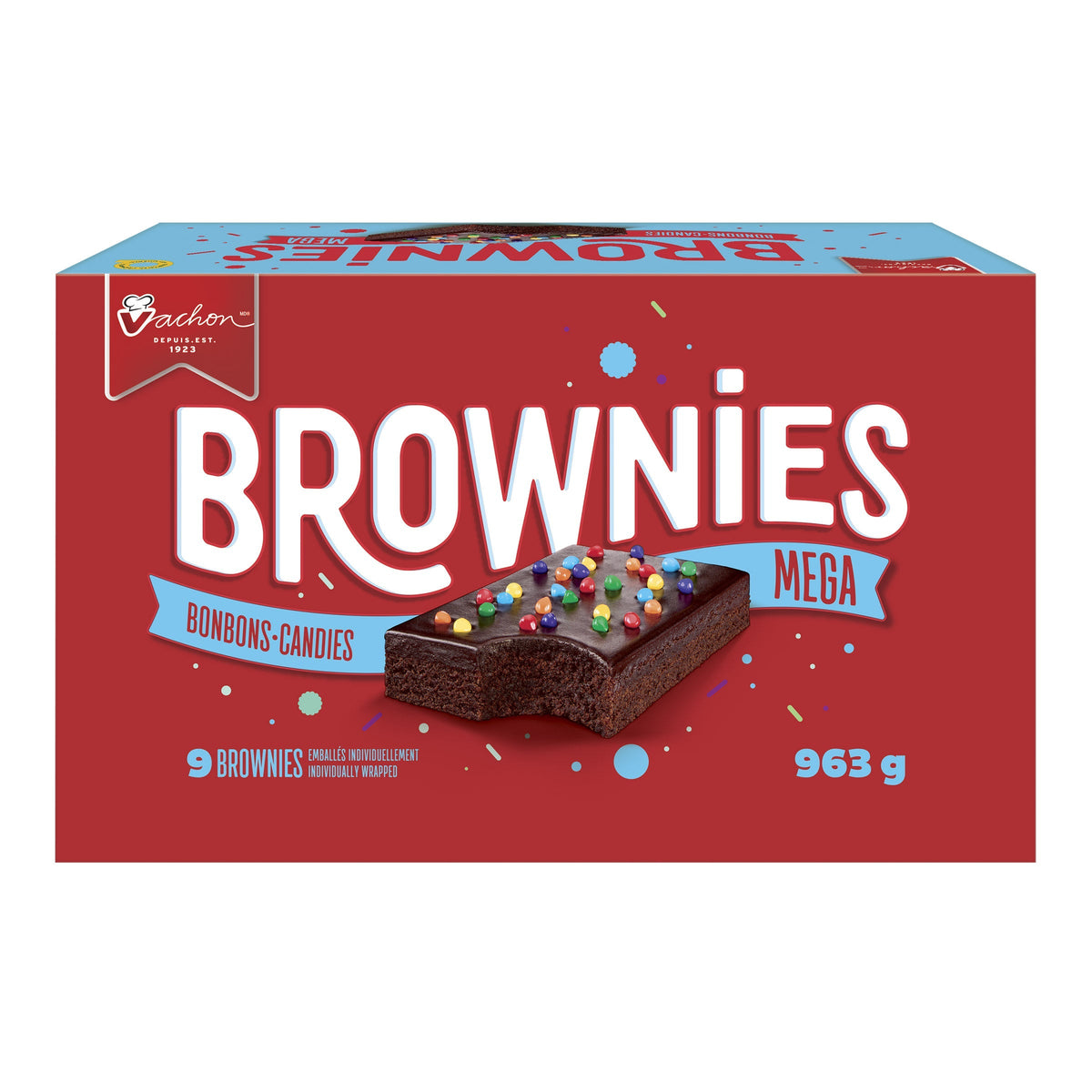 Vachon Mega Brownies with Candies, 9 × 107 g