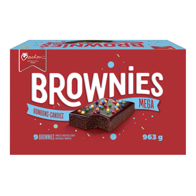 Vachon Mega Brownies with Candies, 9 × 107 g I0
