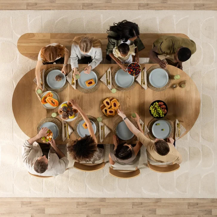 Round Transformer Table with Bench and 4 Chairs