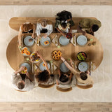 Round Transformer Table with Bench and 4 Chairs