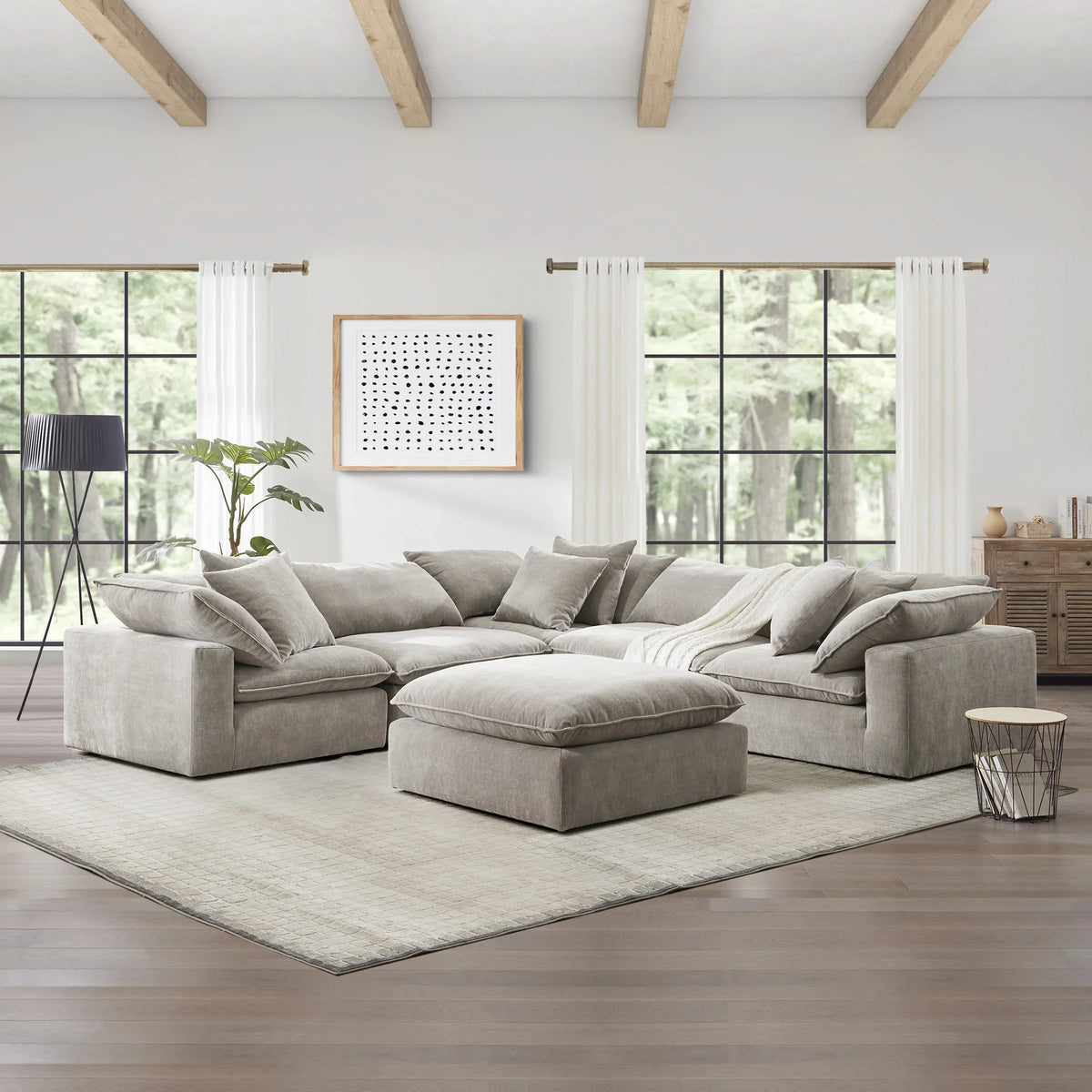 Aiden & Ivy Sereen 6-piece Fabric Sectional