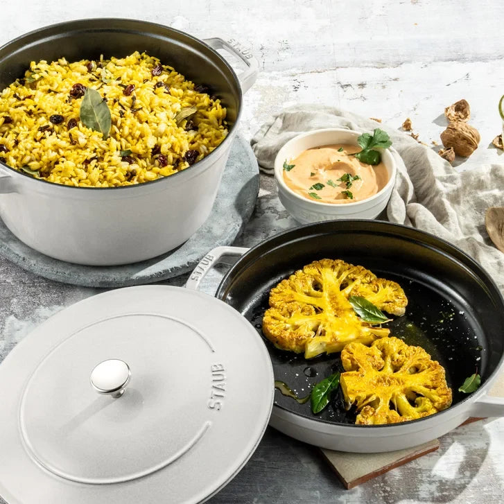STAUB Stackable Cast Iron Dutch Oven Set, Small, 3-piece