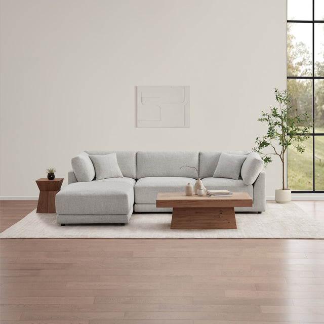 Aiden & Ivy Dayna 4-piece Modular Fabric Sofa with Ottoman B3